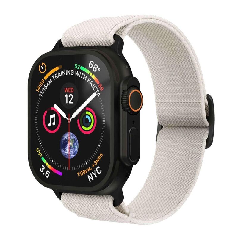 Vonmahlen Classic Nylon Loop For Apple Watch 44/45/46/49mm- One Size - Cream Black