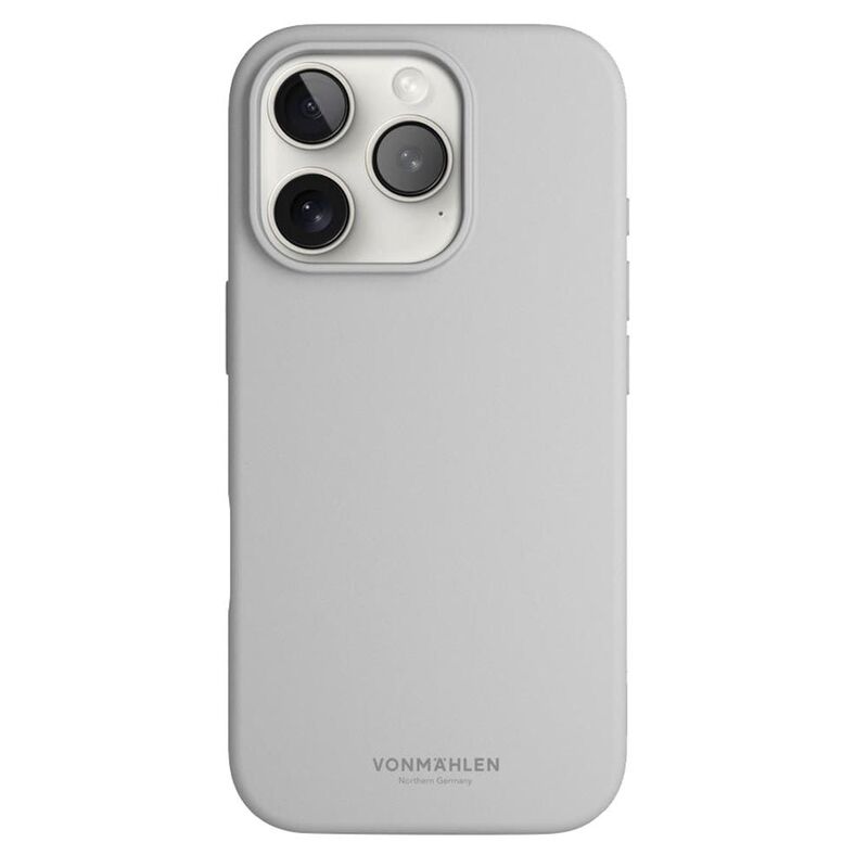 Vonmahlen Soft Silicone Case For iPhone 16 Pro - Light Grey