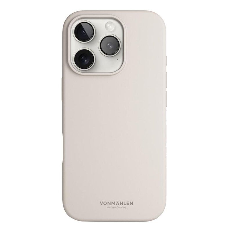Vonmahlen Soft Silicone Case For iPhone 16 Pro Max - Cream