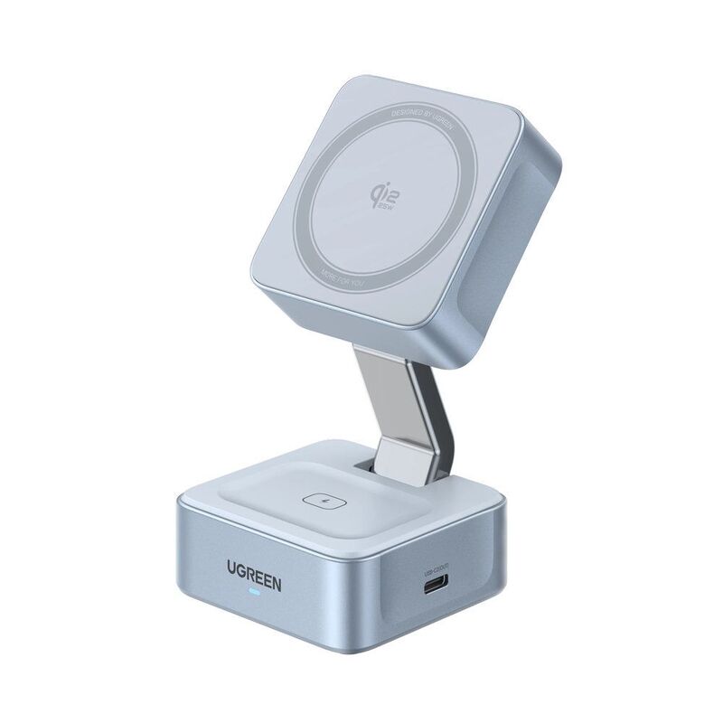 Ugreen 2-In-1 Qi2.2 25W Magnetic Wireless Charger - Space Grey Ugreen 2-In-1 Qi2.2 25W Magnetic Wireless Charger - Space Grey