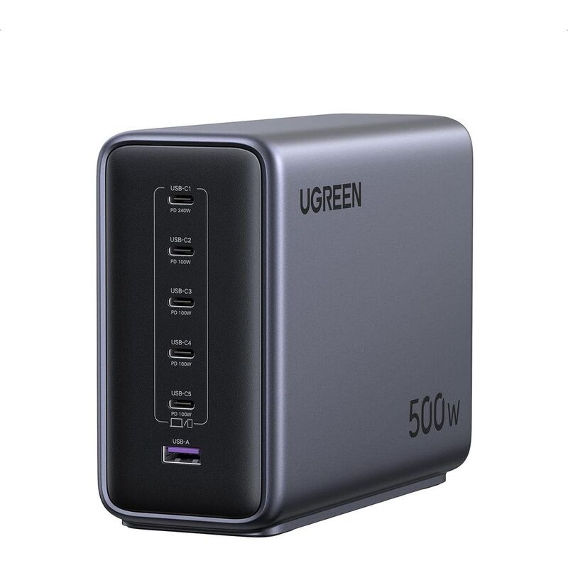 Ugreen 500W 5C1A Gan Fast Charger - Space Grey Ugreen 500W 5C1A Gan Fast Charger - Space Grey