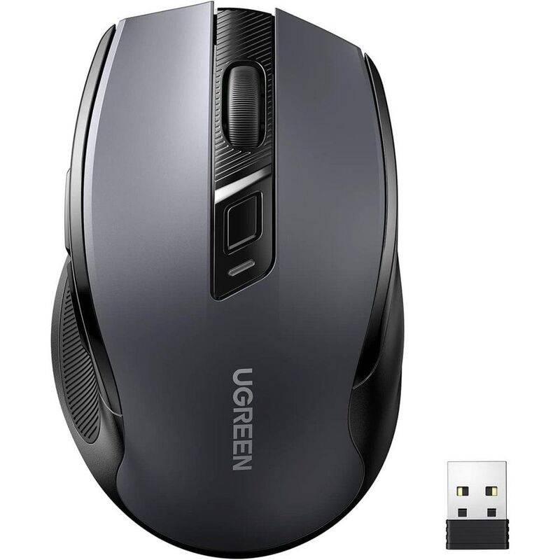 Ugreen Ergonomic Wireless Mouse - Black Grey