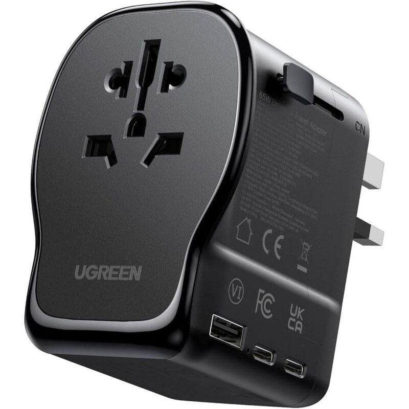 Ugreen 65W Universal Travel Adapter - Black