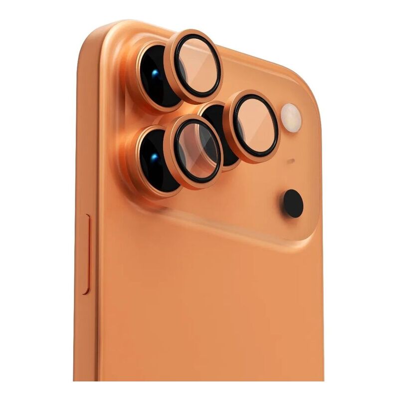 Levelo Lucenttrio Lens Protector With 99% Transmittance For iPhone 17Pro/Pro Max - Titanium Orange Levelo Lucenttrio Lens Protector With 99% Transmittance For iPhone 17Pro/Pro Max - Titanium Orange