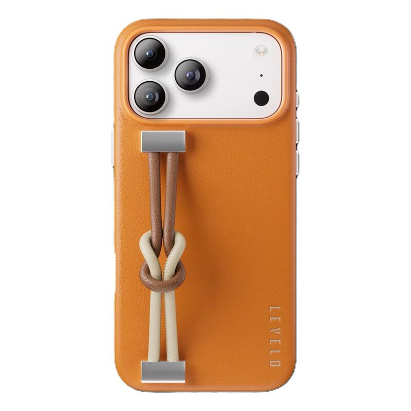 Levelo Polaris PU Leather Case For iPhone 17 Pro Max - Orange