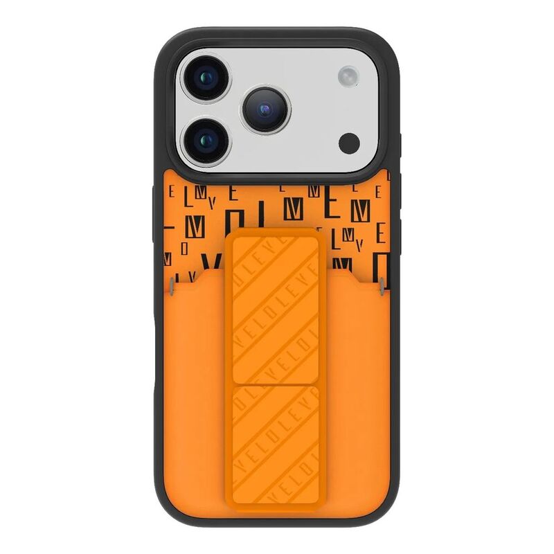 Levelo Morphix Gripstand Case With Cardholder For iPhone 17 Pro - Sunrise Orange Levelo Morphix Gripstand Case With Cardholder For iPhone 17 Pro - Sunrise Orange