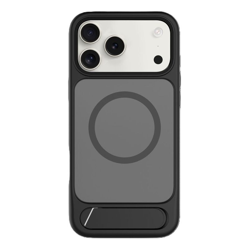 Levelo Matteo Case With Bottom Stand Grip For iPhone 17 Pro Max - Black