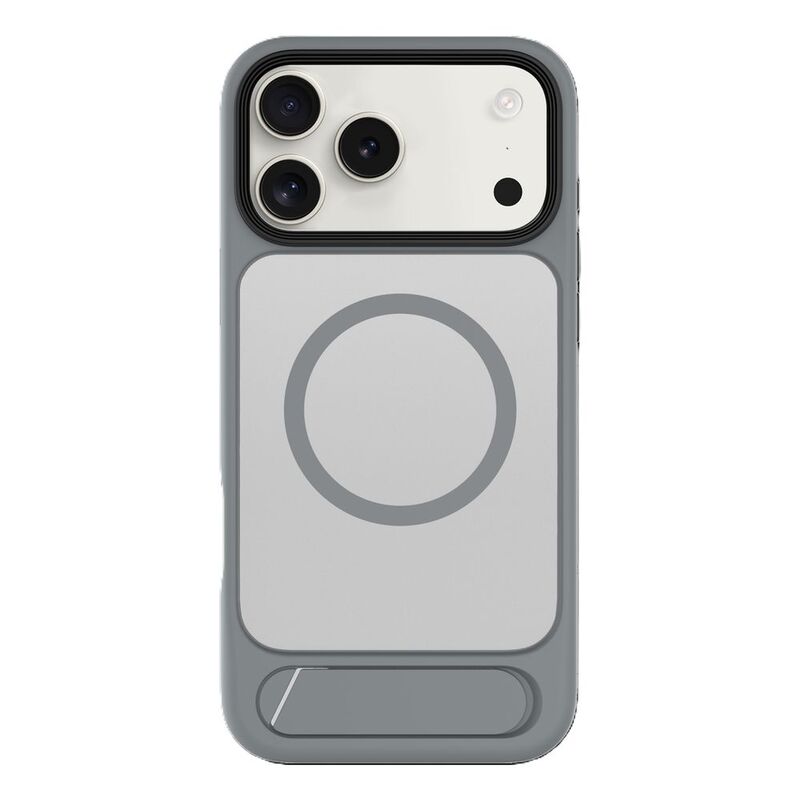 Levelo Matteo Case With Bottom Stand Grip For iPhone 17 Pro - Cloud Grey