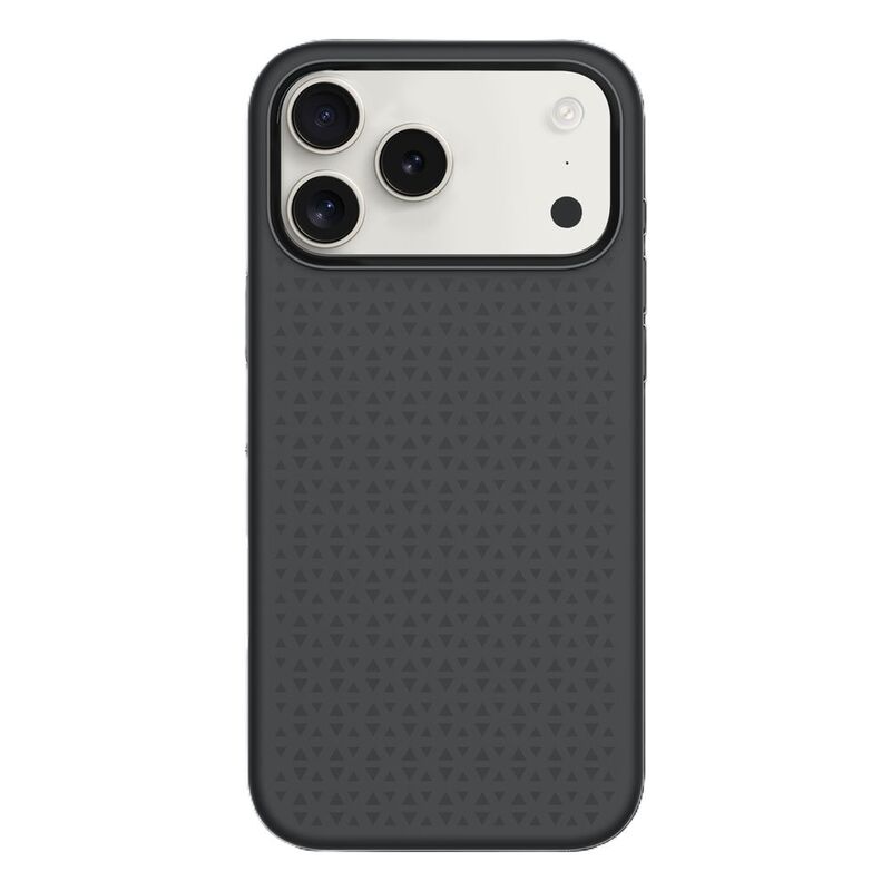 Levelo Fiora Magsafe Liquid Silicone Case With Pattern For iPhone 17 Pro Max - Black