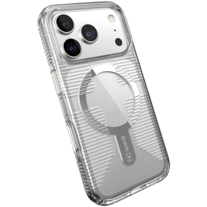 Speck iPhone 17 Pro Gemshell Grip + Ms - Clear/Clear Speck iPhone 17 Pro Gemshell Grip + Ms - Clear/Clear