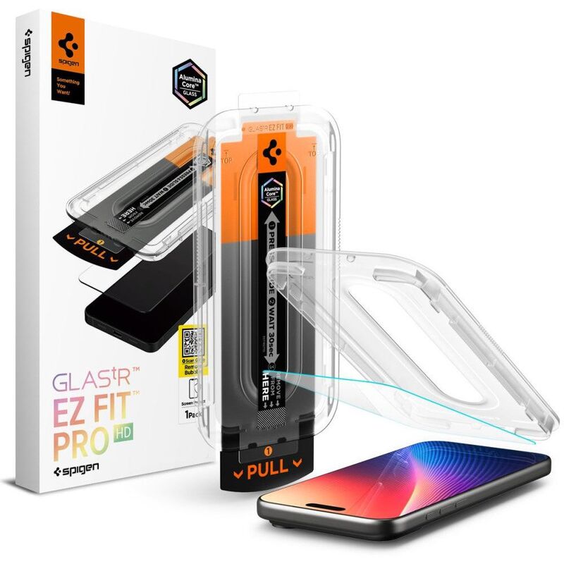 Spigen iPhone 17 Pro Glass Tr Ez Fit Pro HD Spigen iPhone 17 Pro Glass Tr Ez Fit Pro HD