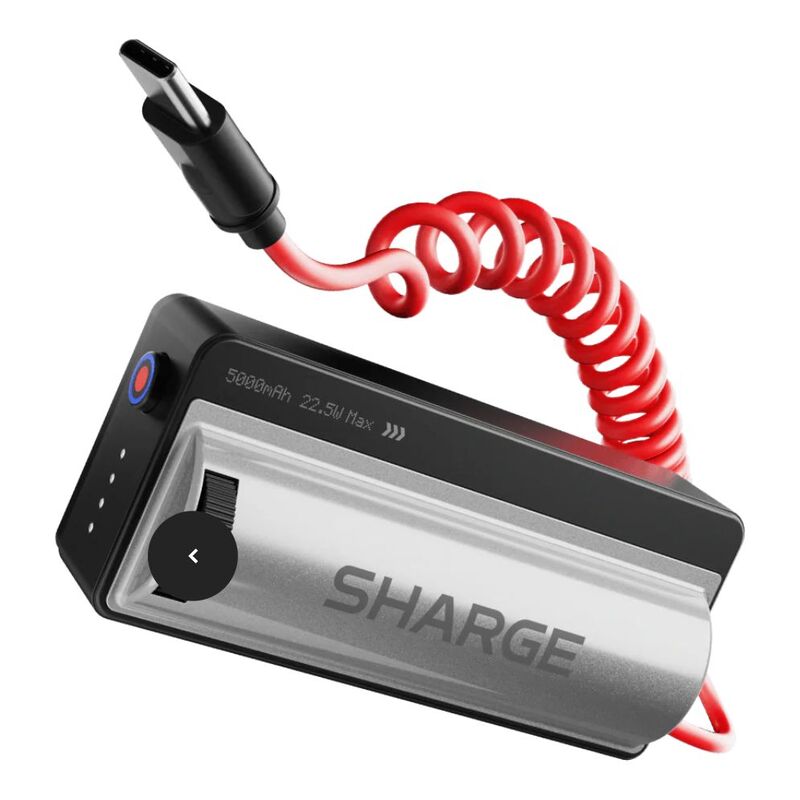 Sharge Grip 5000Mah Power Bank With Built In Cable-Remote Zoom And Shutter Control Sharge Grip 5000Mah Power Bank With Built In Cable-Remote Zoom And Shutter Control