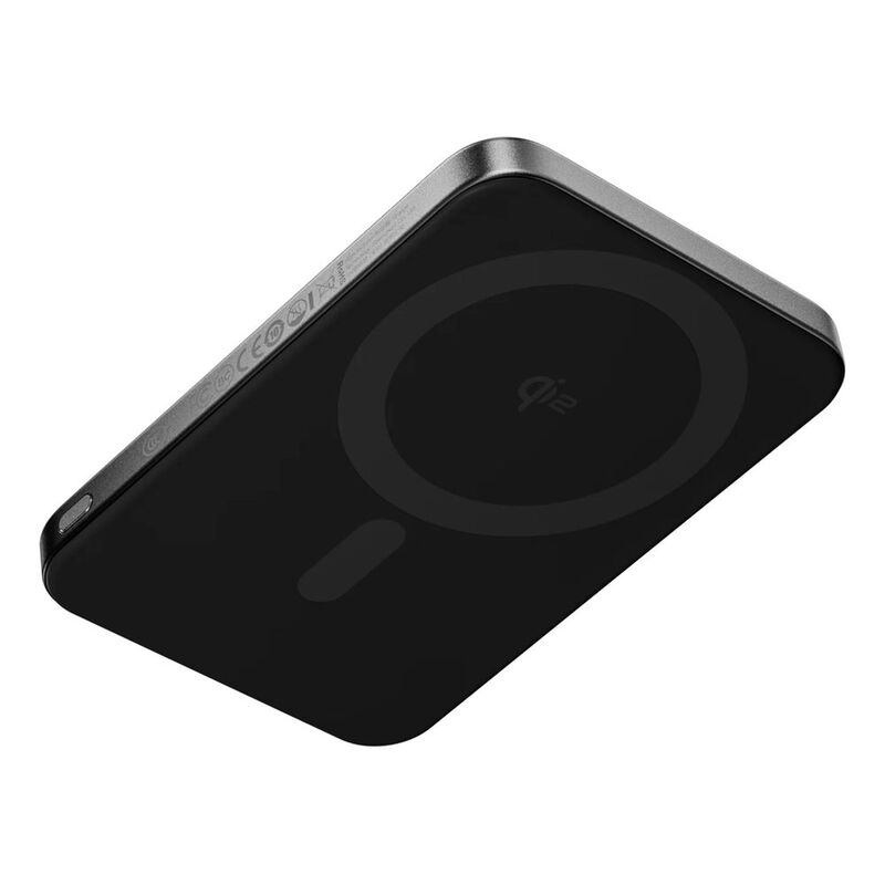 Sharge Aeromag 5000 Mah Ultra Slim Lightweight Pd 20W USB C Charging Power Bank - Black