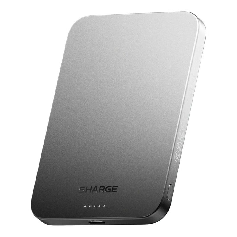 Sharge Aeromag 10000 Mah Ultra Slim Pd 20W USB C Charging Power Bank - Black