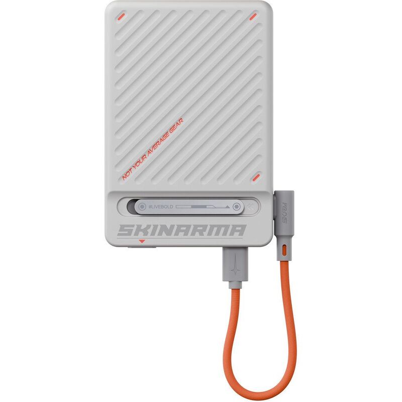 SkinArma Magnetic Powerbank With Integrated Stand 10000 mAh 20W USB-C PD Arc - Light Grey SkinArma Magnetic Powerbank With Integrated Stand 10000 mAh 20W USB-C PD Arc - Light Grey