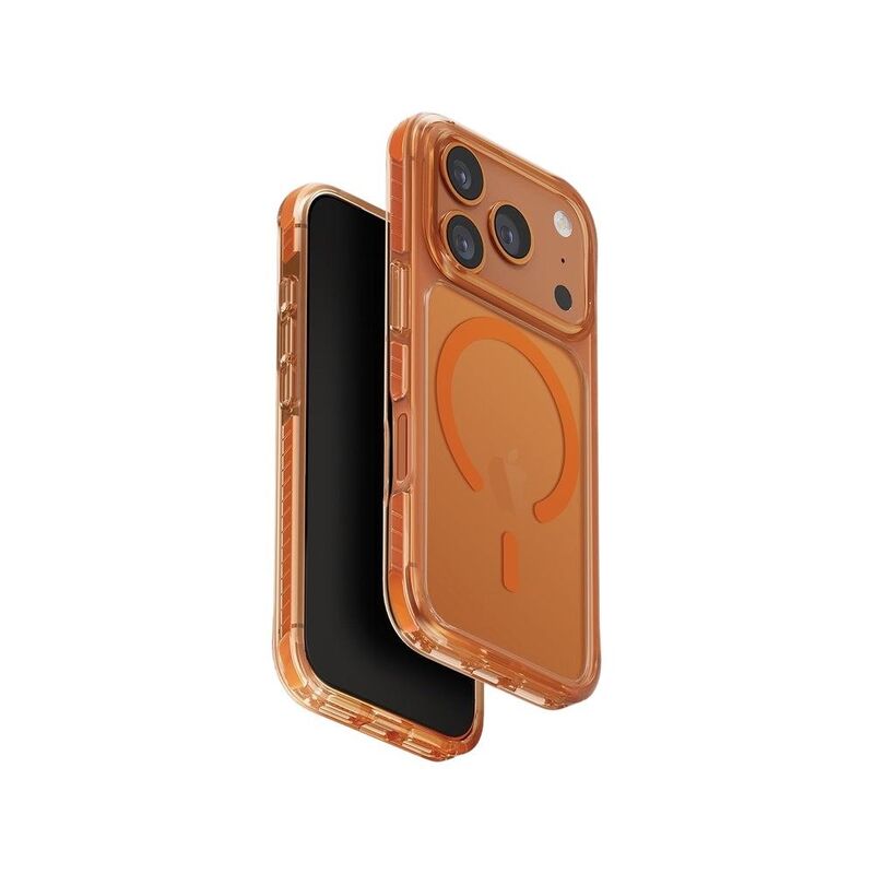 UNIQ Hybrid iPhone 17 Pro 6.3-Inch (2025) MagClick Charging Combat - Volt Orange UNIQ Hybrid iPhone 17 Pro 6.3-Inch (2025) MagClick Charging Combat - Volt Orange