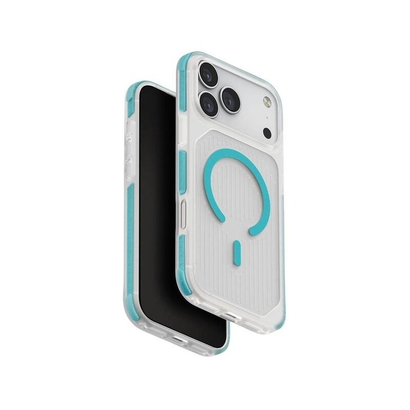 UNIQ Hybrid iPhone 17 Pro Max 6.9-Inch (2025) MagClick Charging Combat Active - Frost Clear/Turquoise UNIQ Hybrid iPhone 17 Pro Max 6.9-Inch (2025) MagClick Charging Combat Active - Frost Clear/Turquoise