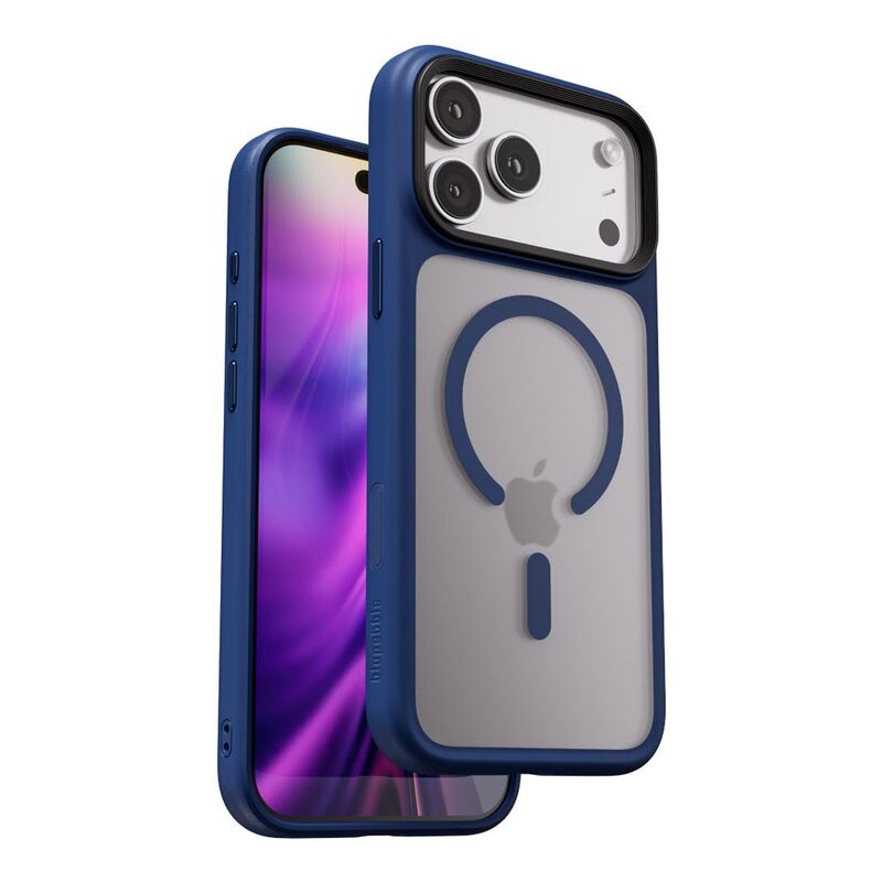 Blupebble Hybrid Matte Case With Magsafe For iPhone Pro - Blue