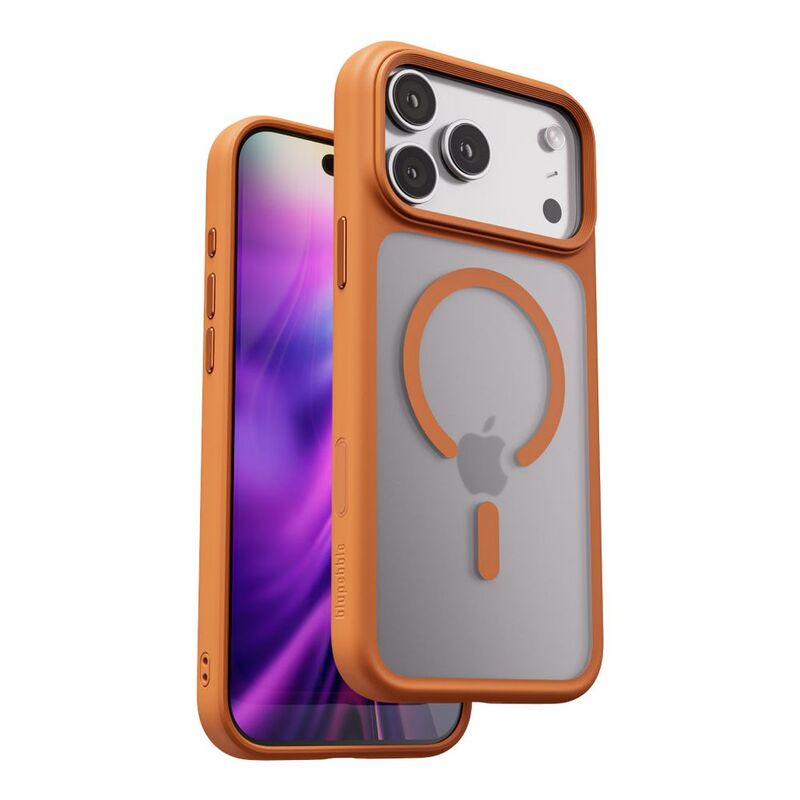 Blupebble Hybrid Matte Case With Magsafe For iPhone 17 Pro - Orange