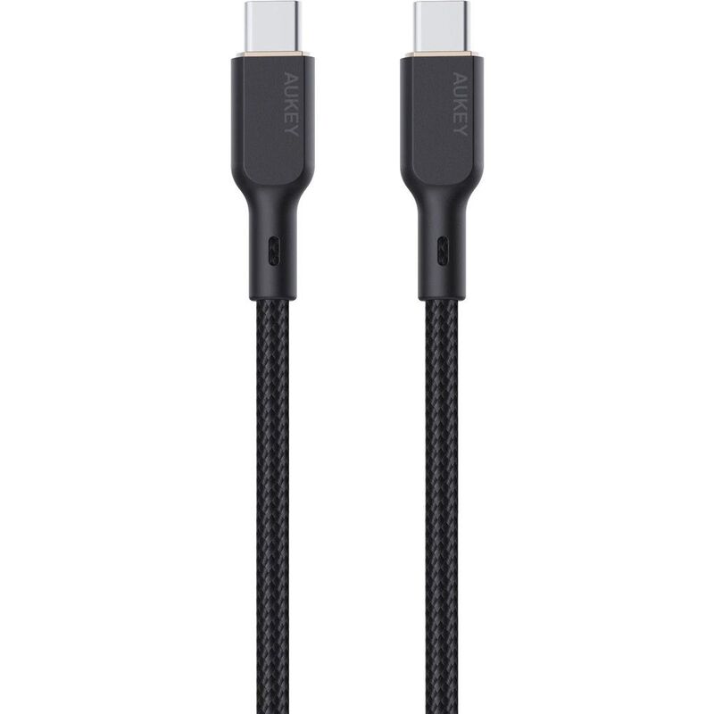 Aukey 1M 100W Silicone USB-C To USB-C Cable - Black Aukey 1M 100W Silicone USB-C To USB-C Cable - Black