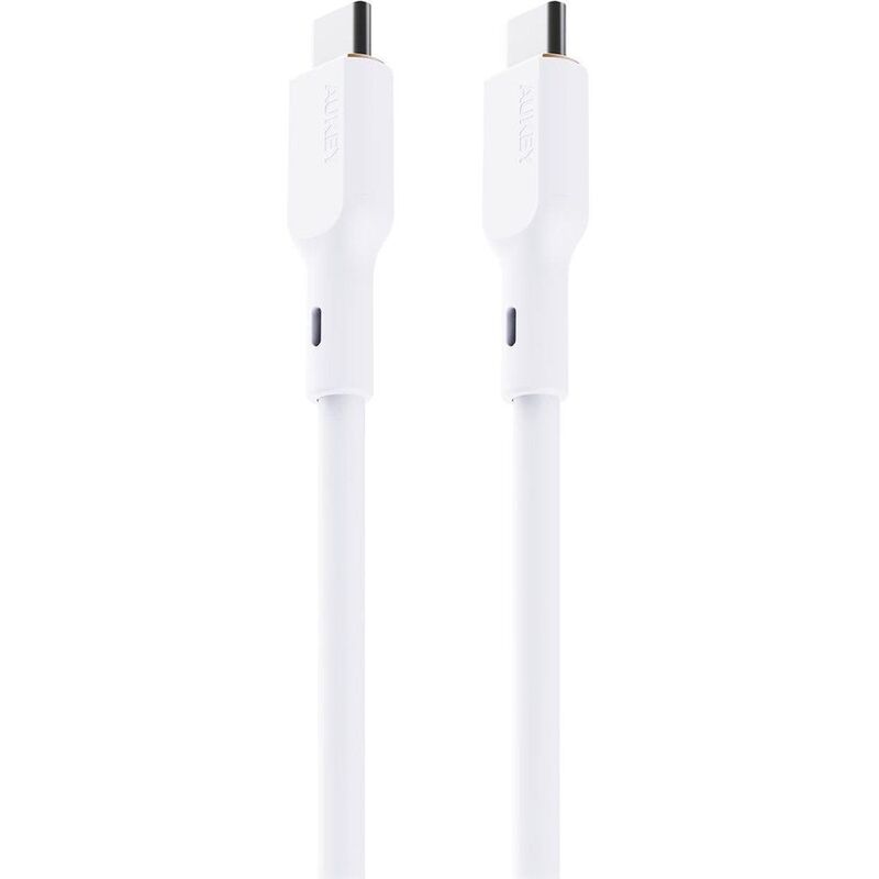Aukey 1.8M 140W Silicone USB-C To USB-C Cable - White