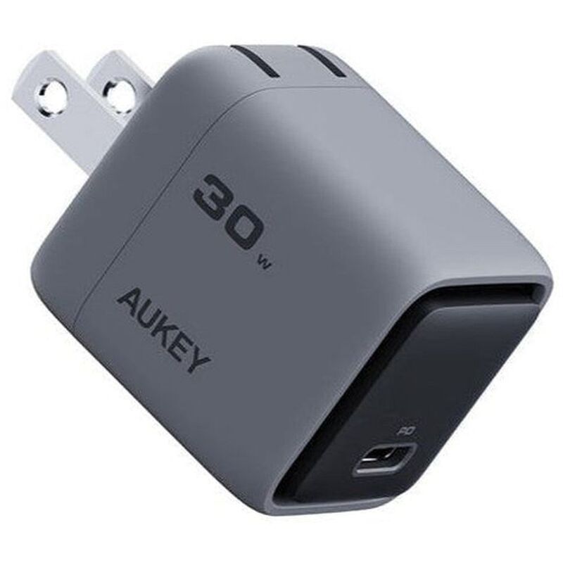 Aukey Gan Fast Charging 30W Wall Charger - Grey Aukey Gan Fast Charging 30W Wall Charger - Grey