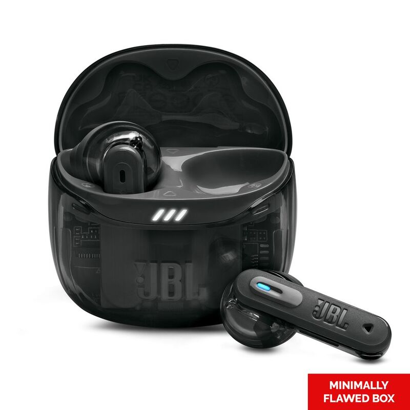 JBL Tune Flex 2 Ghost True Wireless Noise Cancelling Earbuds - Black (Minimally Flawed Box) JBL Tune Flex 2 Ghost True Wireless Noise Cancelling Earbuds - Black (Minimally Flawed Box)