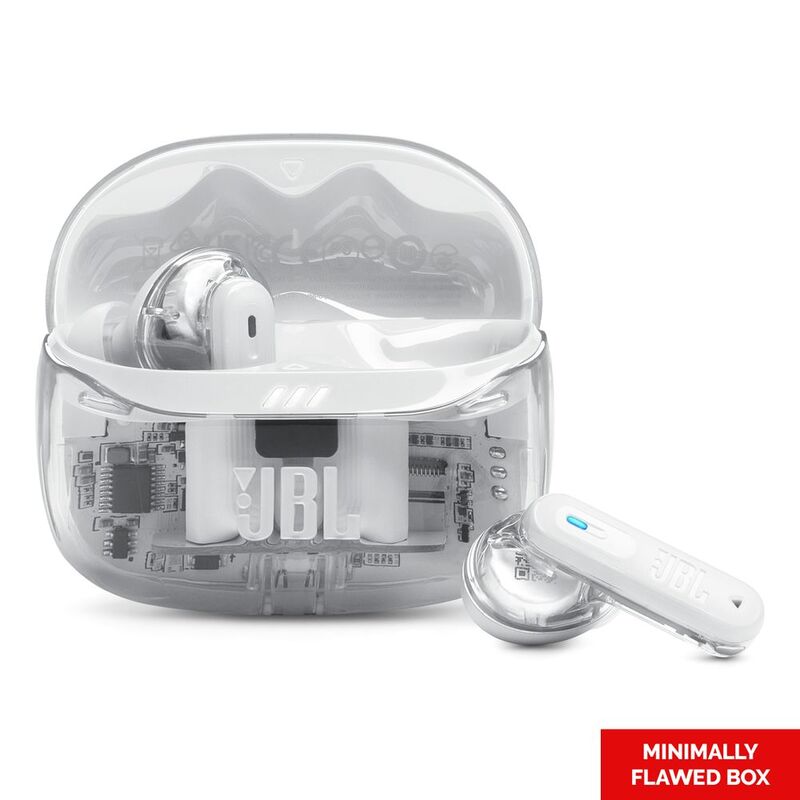 JBL Tune Beam 2 Ghost True Wireless Noise Cancelling Earbuds - White (Minimally Flawed Box)