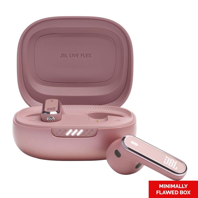JBL Live Flex True Wireless Noice Cancelling Earbuds - Rose (Minimally Flawed Box) JBL Live Flex True Wireless Noice Cancelling Earbuds - Rose (Minimally Flawed Box)