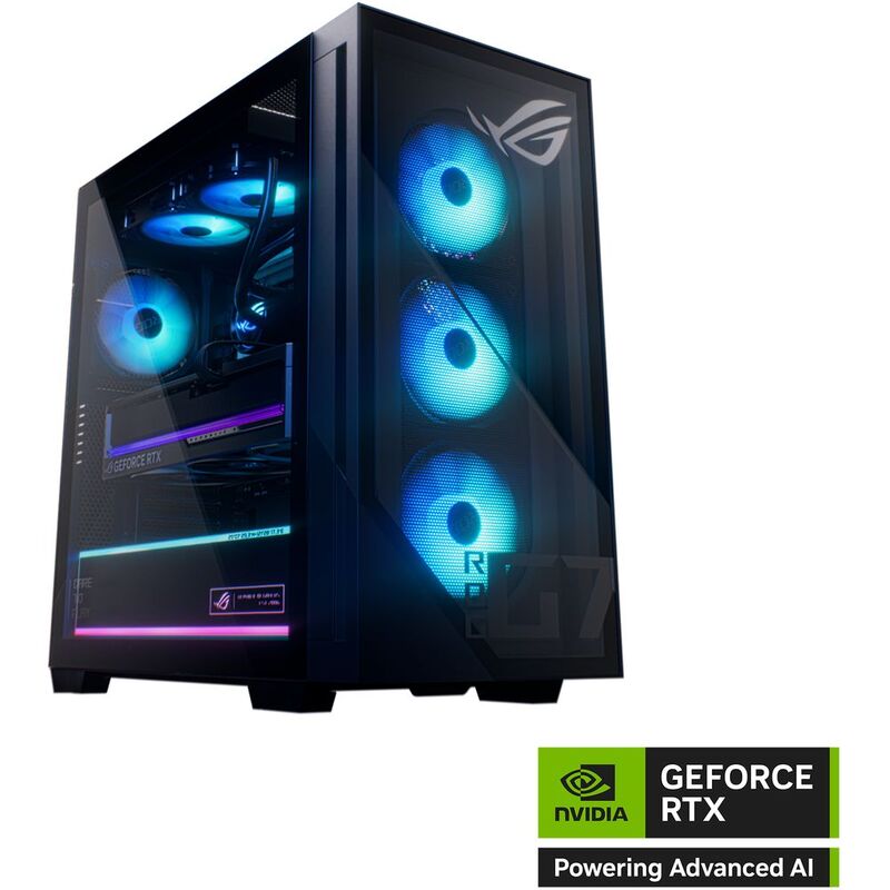ASUS ROG G700 Tower Gaming Desktop - Intel Core Ultra 7 Processor 265F 2.4Ghz/ Nvidia RTX 5070 12GB/ 16GB DDR5/ 1TB SSD/ Windows 11 Home - Black