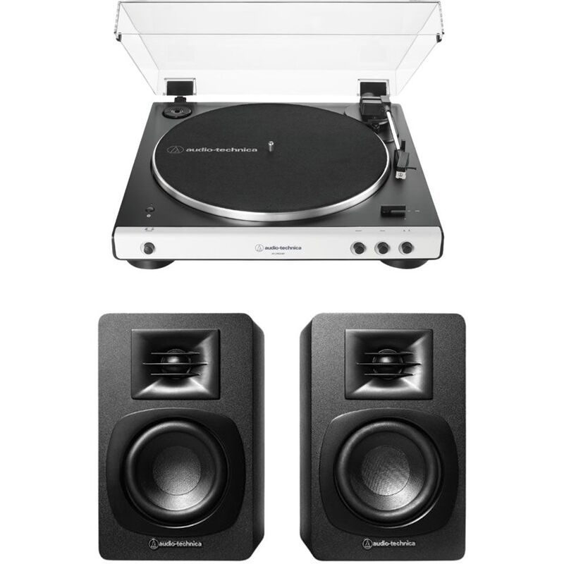 Audio-Technica At-Lp60Xbtbk Turntable + At-Sp3X Speakers Bundle