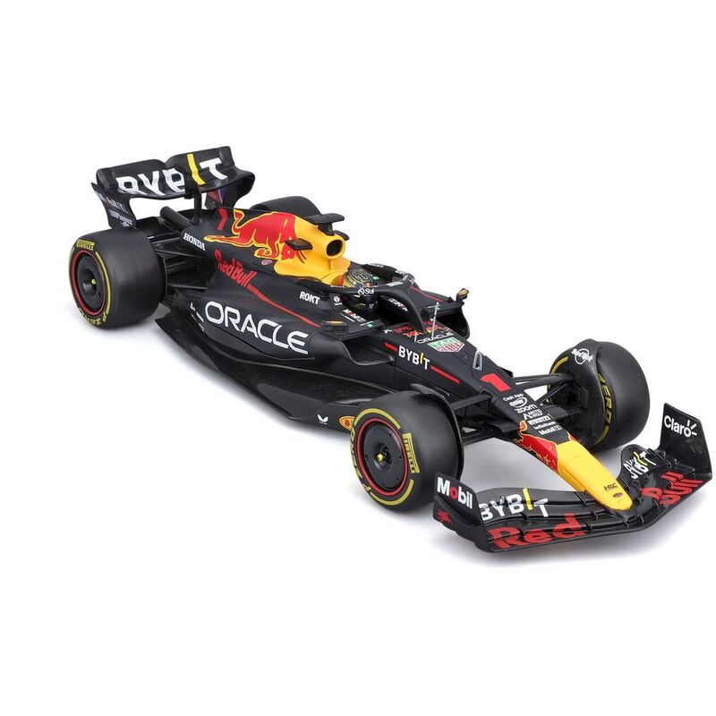 Bburago Formula 1 Oracle Red Bull Racing Rb19 #1 1.24 Scale Model Kit With Helmet Die-Cast Car