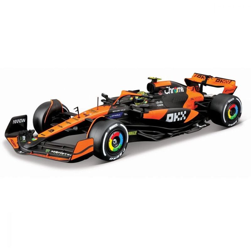 Bburago Formula 1 Mclaren Team Mcl38 #4 1.24 Scale Model Kit With Helmet Die-Cast Car Bburago Formula 1 Mclaren Team Mcl38 #4 1.24 Scale Model Kit With Helmet Die-Cast Car