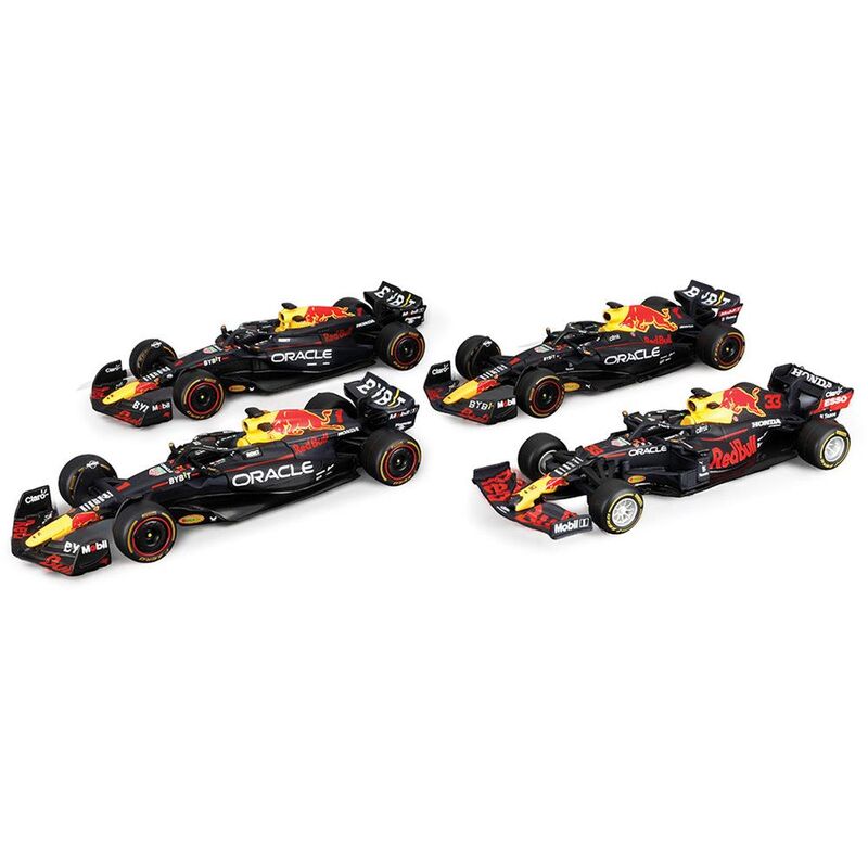 Bburago Formula 1 Red Bull Racing #1 1.43 Scale Deluxe Version Die-Cast Car (Pack Of 4) Bburago Formula 1 Red Bull Racing #1 1.43 Scale Deluxe Version Die-Cast Car (Pack Of 4)