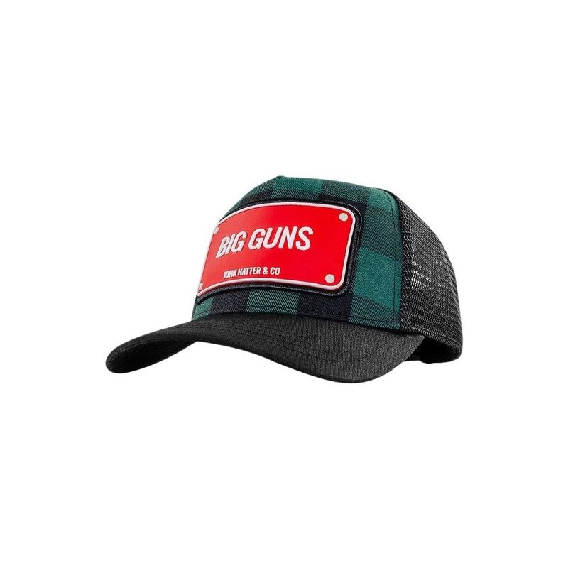 John Hatter Rubber Patch Big Gun Chek Black/Green Checkered Trucker Cap John Hatter Rubber Patch Big Gun Chek Black/Green Checkered Trucker Cap