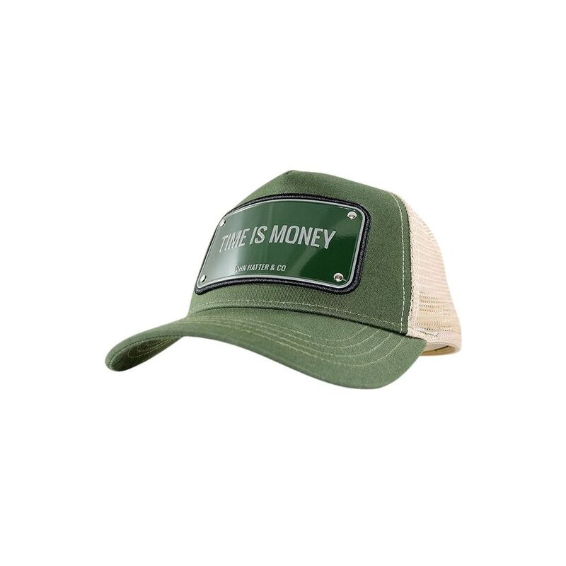 John Hatter Rubber Patch Time Is Money Trucker Cap John Hatter Rubber Patch Time Is Money Trucker Cap