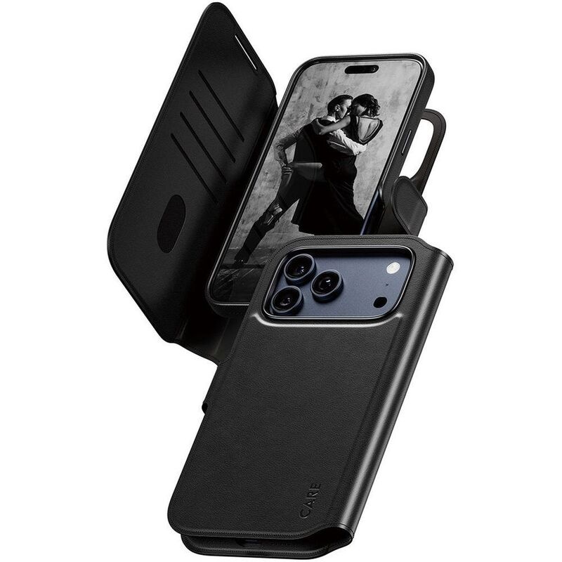 PanzerGlass Care iPhone 17 Pro Max Feature Tango Two-In-One Wallet Case With MagSafe - Black PanzerGlass Care iPhone 17 Pro Max Feature Tango Two-In-One Wallet Case With MagSafe - Black