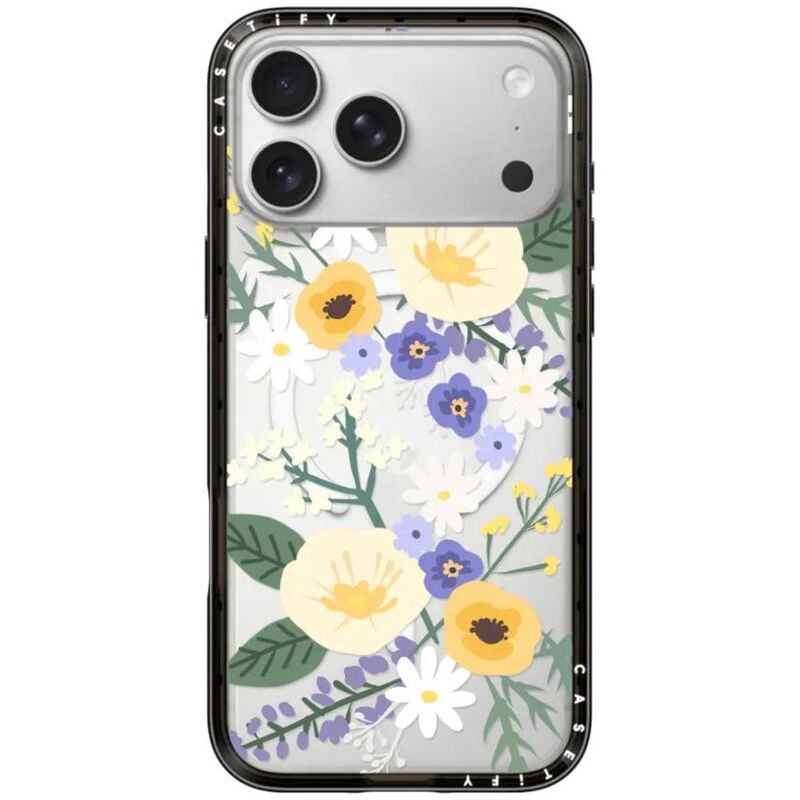 Casetify iPhone 17 Pro Max Impact Case MagSafe - Veronica Violet Floral / Black Casetify iPhone 17 Pro Max Impact Case MagSafe - Veronica Violet Floral / Black