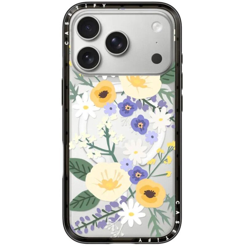 Casetify iPhone 17 Pro Impact Case MagSafe - Veronica Violet Floral Mix / Black
