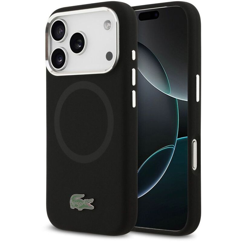 Lacoste MagSafe Silicone Case With Metal Logo iPhone 17 Pro Max - Black