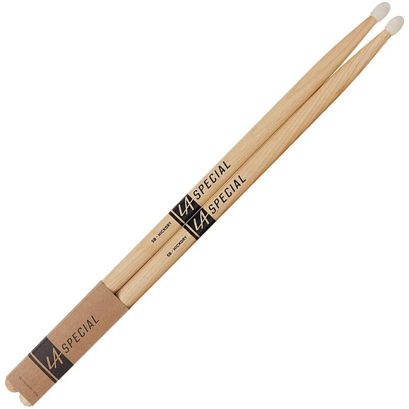 Promark Drumsticks LA5BN La Specials 5B Hickory Nylon Tip Promark Drumsticks LA5BN La Specials 5B Hickory Nylon Tip