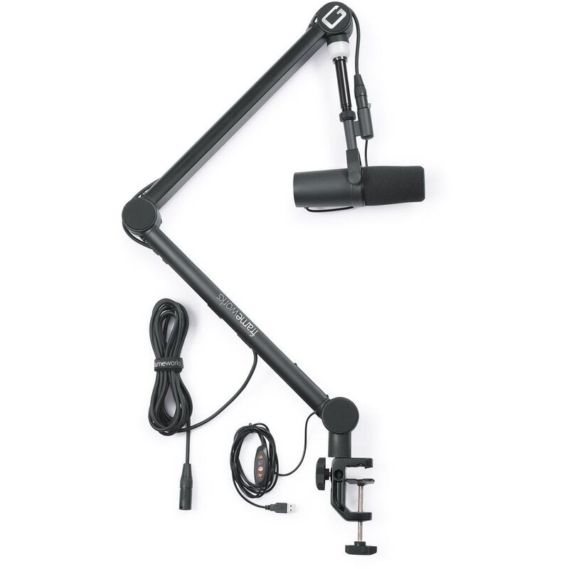 Gator GFWMICBCBM4000 Professional Desk Mounted Broadcast Microphone Boom Arm With Light Gator GFWMICBCBM4000 Professional Desk Mounted Broadcast Microphone Boom Arm With Light