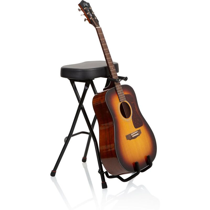 Gator Frameworks Gfw-Gtrstool Guitar Stool With Integrated Guitar Stand Gator Frameworks Gfw-Gtrstool Guitar Stool With Integrated Guitar Stand