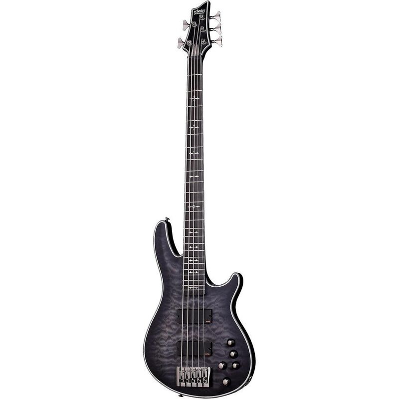 Schecter 1918 Hellraiser Extreme-5 Bass Electric Guitar - See-Thru Black Satin (Stbls) Schecter 1918 Hellraiser Extreme-5 Bass Electric Guitar - See-Thru Black Satin (Stbls)