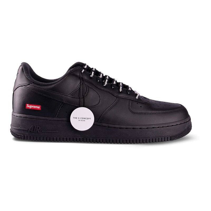 Nike Air Force 1 Low Supreme Black Sneakers Nike Air Force 1 Low Supreme Black Sneakers