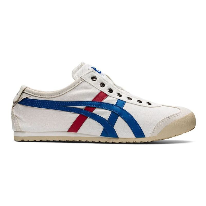 Onitsuka Tiger Mexico 66 Slip-On Mens White/Tricolor Sneakers Onitsuka Tiger Mexico 66 Slip-On Mens White/Tricolor Sneakers