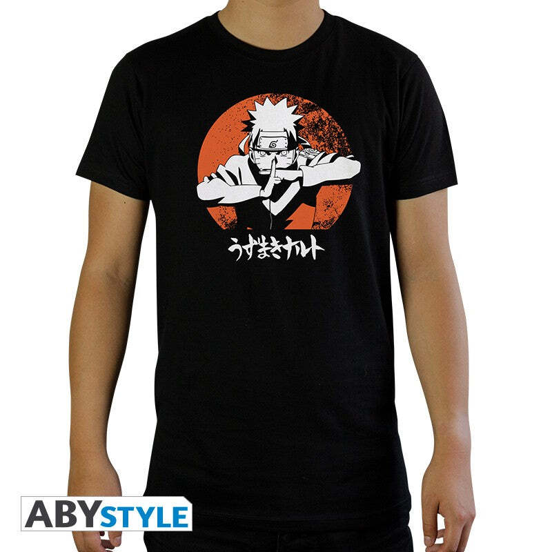 Abystyle Naruto Shadow Clone Jutsu/Kage Bunshin No Jutsu Design Licensed Naruto Shippuden Black T-Shirt Abystyle Naruto Shadow Clone Jutsu/Kage Bunshin No Jutsu Design Licensed Naruto Shippuden Black T-Shirt