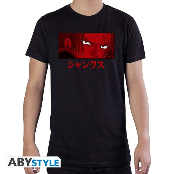 Abystyle One Piece: Red - T-Shirt Shanks Man Ss Black - Basic Abystyle One Piece: Red - T-Shirt Shanks Man Ss Black - Basic