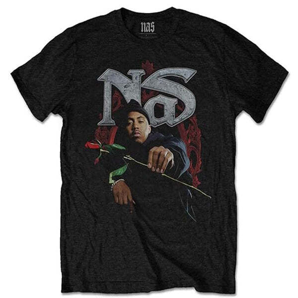 Rockoff Nas - T-Shirt Red Rose - Black