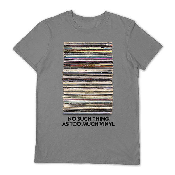 Rockoff Vinyl Junkie - Too Much Vinyl Grey T-Shirt Rockoff Vinyl Junkie - Too Much Vinyl Grey T-Shirt